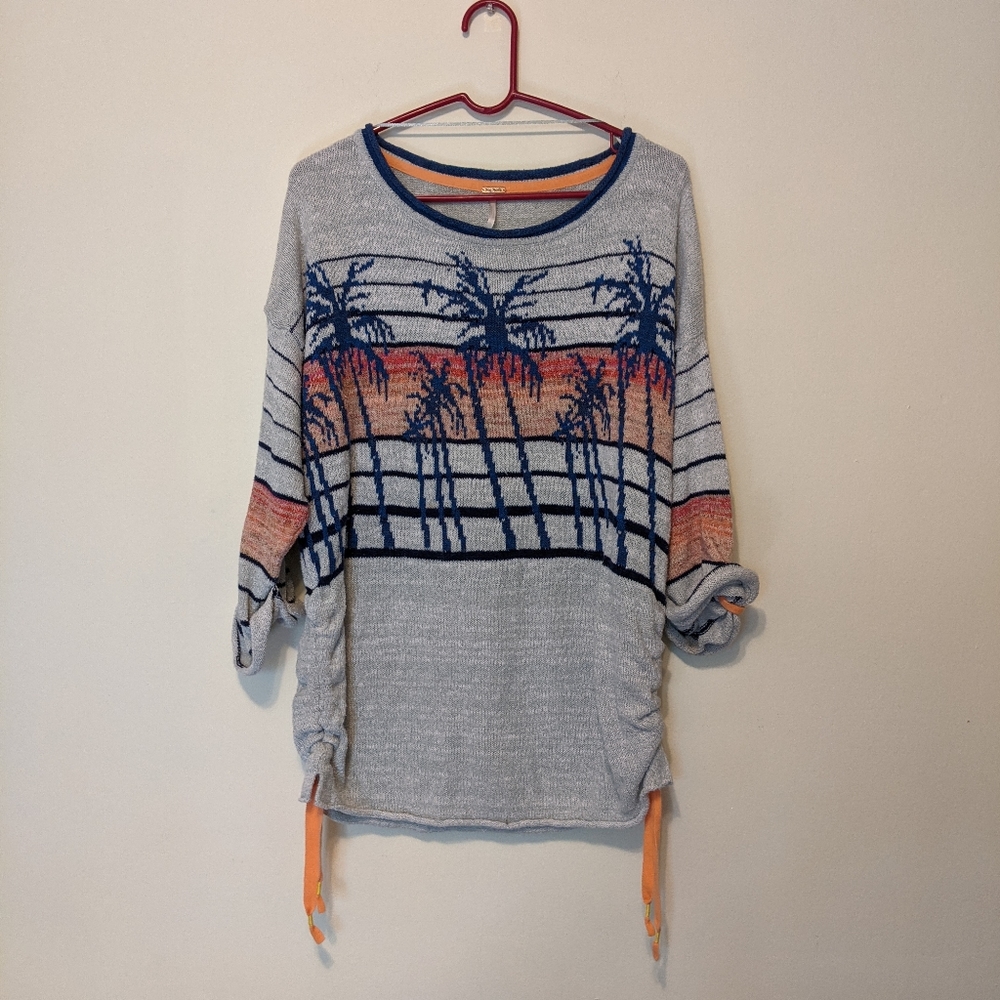 Free People Sunset Three Quarter Sleeve Sweater